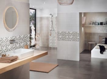 Two-toned Mosaic Tiles showcasing Miami-inspired design