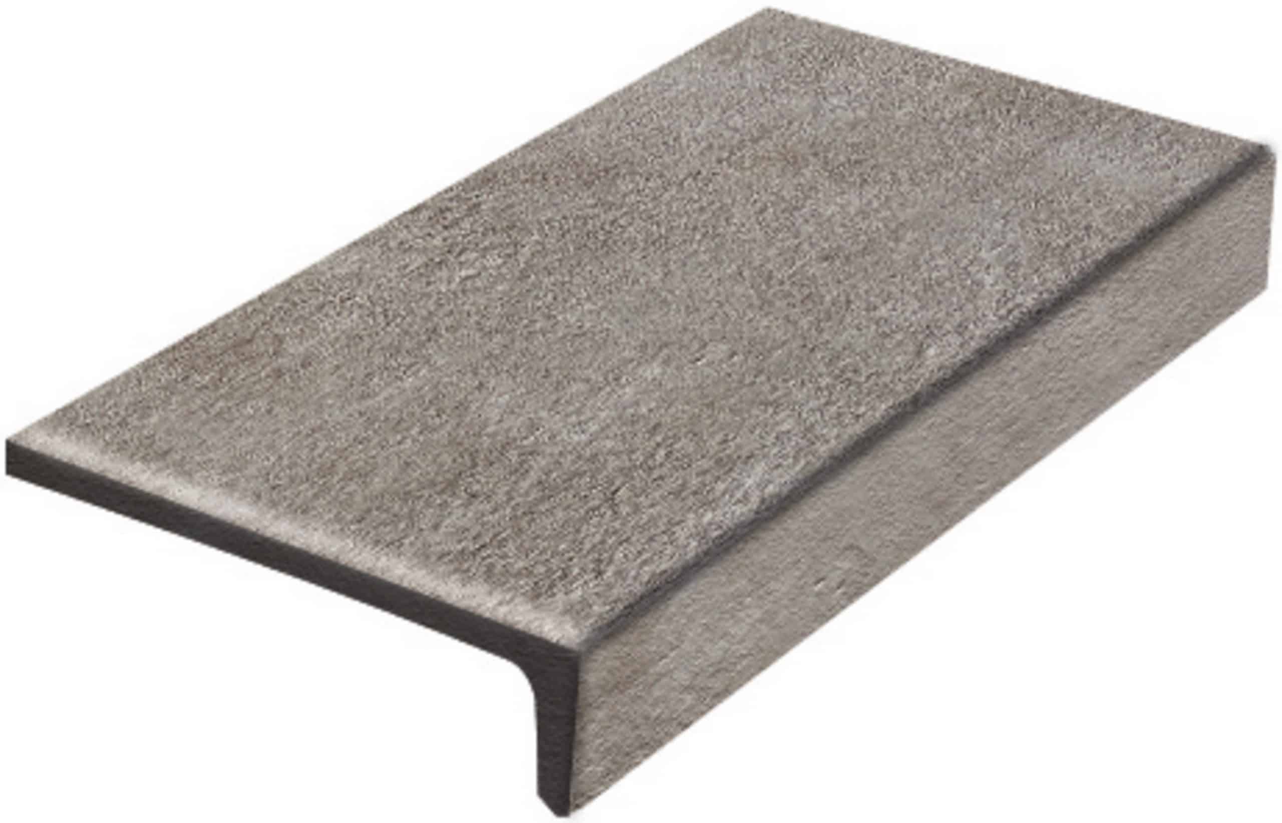 CREACON-ER30G porcelain tile sample with gray marbled pattern and glossy finish