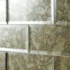Original Style Glassworks Antique Mirror Bevel Mirror - Brown Brick Wall Design