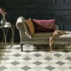 Original Style VFT Oxford pattern with Melville border in Chester Mews Revival Grey and Dover White