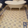 Original Style Arundel White Pugin Blue Grey with Kingsley based border tile