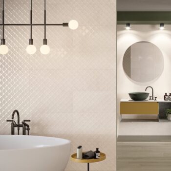 Enfield Sand porcelain floor tile in a neutral shade, perfect for contemporary interiors