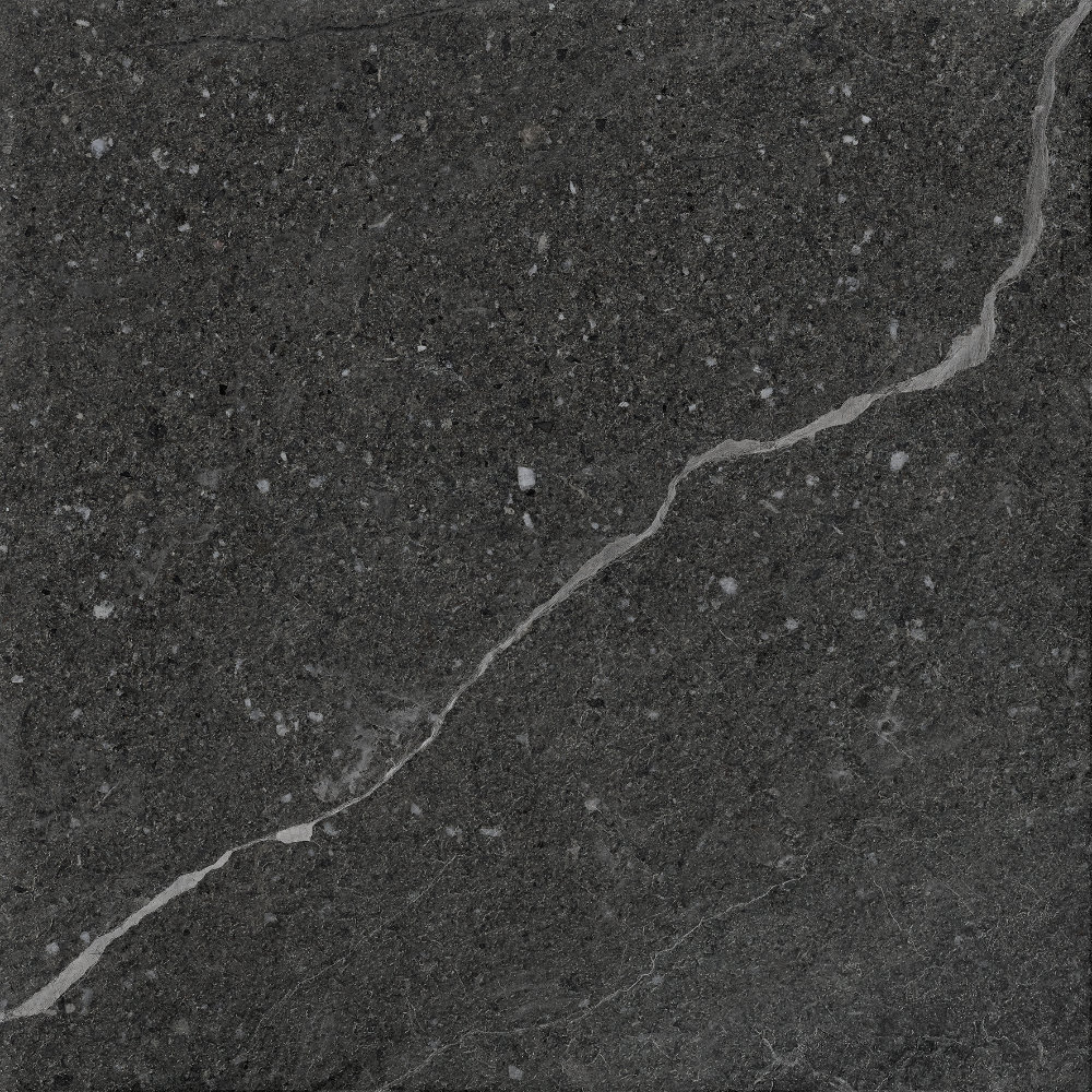 Diablo 22x22-1 tile A close-up view of a dark, textured tile with a diagonal pattern. Perfect for contemporary interior designs.