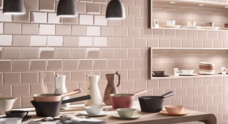 An image showcasing a beautiful brown feature, demonstrating the elegance and craftsmanship of the tile and stone.