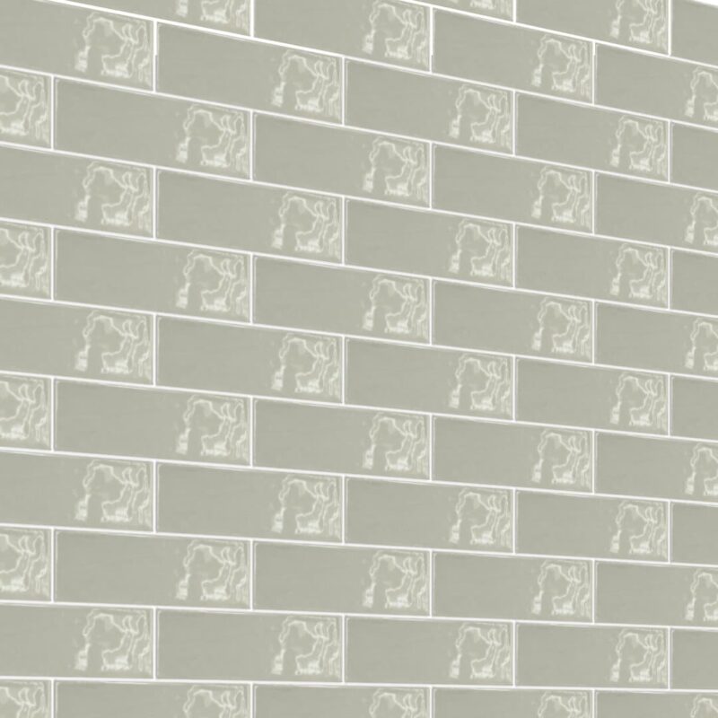Image of Sherwood Mist Green tile in a decorative pattern