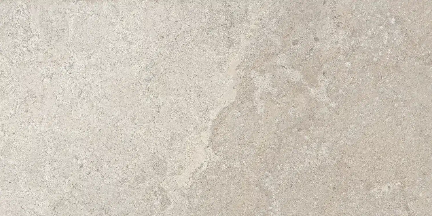 Zephyros porcelain tile with a cool grey marble-like pattern