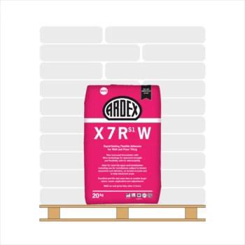 <span style="font-weight:700;color:var(--sale_colour)">FULL PALLET</span> Ardex X 7 R S1 W White Tile Adhesive 20kg (50 bags)